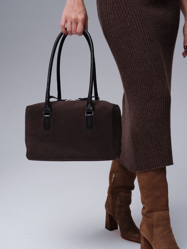 Замшевая сумка Cube DBR 31333 темно-коричневый