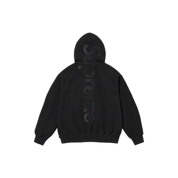 Supreme FW23 WEEK8 SATIN APPLIQUÉ HOODED SWEATSHIRT Logo