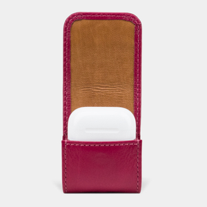 Чехол для наушников Petit из кожи теленка, цвета малины