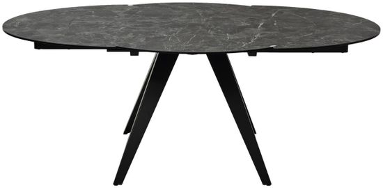 Стол AKSEL 130 цвет Mona Lisa Cерый мрамор, керамика, / Темно-серый каркас
