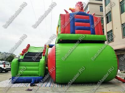 Большая надувная горка "Три дракона" 11*8*8 м