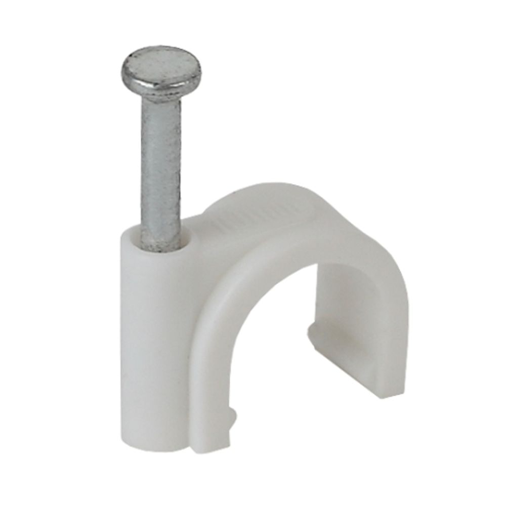 Скоба пластиковая ЭРА SK-25 25мм круглая пластиковая 50 шт | Скобы пластиковые