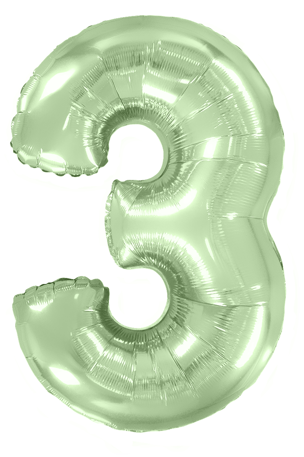 FM Шар 40'' / 102 см "Цифра 3" Мятный Макарунс (БГ-60)  Изображение2