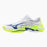 Кроссовки волейбольные Mizuno Wave Lightning Elite white/lighting yellow/dazzling blue