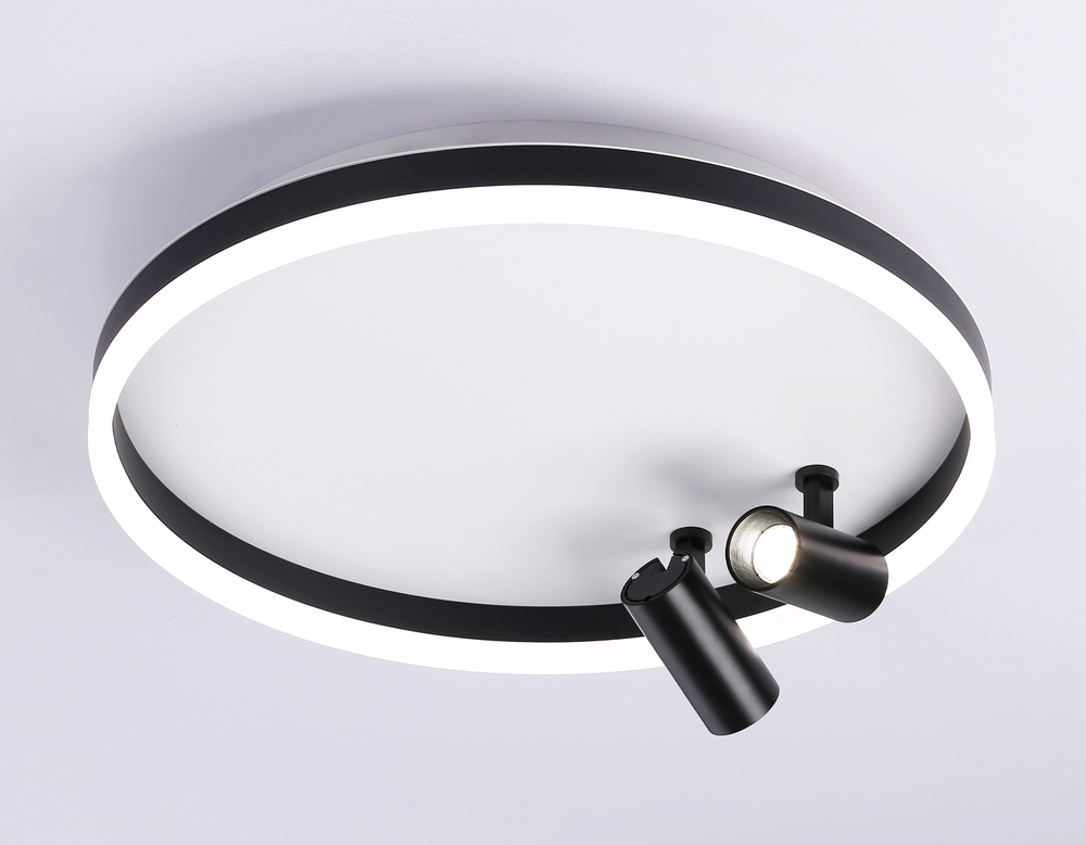 FL5113/1+2 WH/BK белый/черный 43W 3000K-6400K D500*130 (ПДУ ИК)