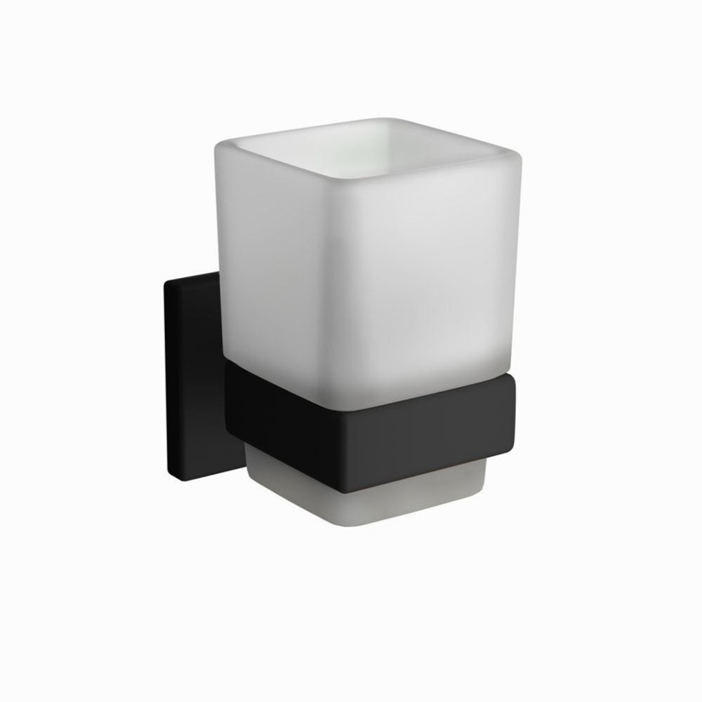 Jaquar, Стакан для зубных щеток Kubix Prime, Черный матовый AKP-BLM-35741P