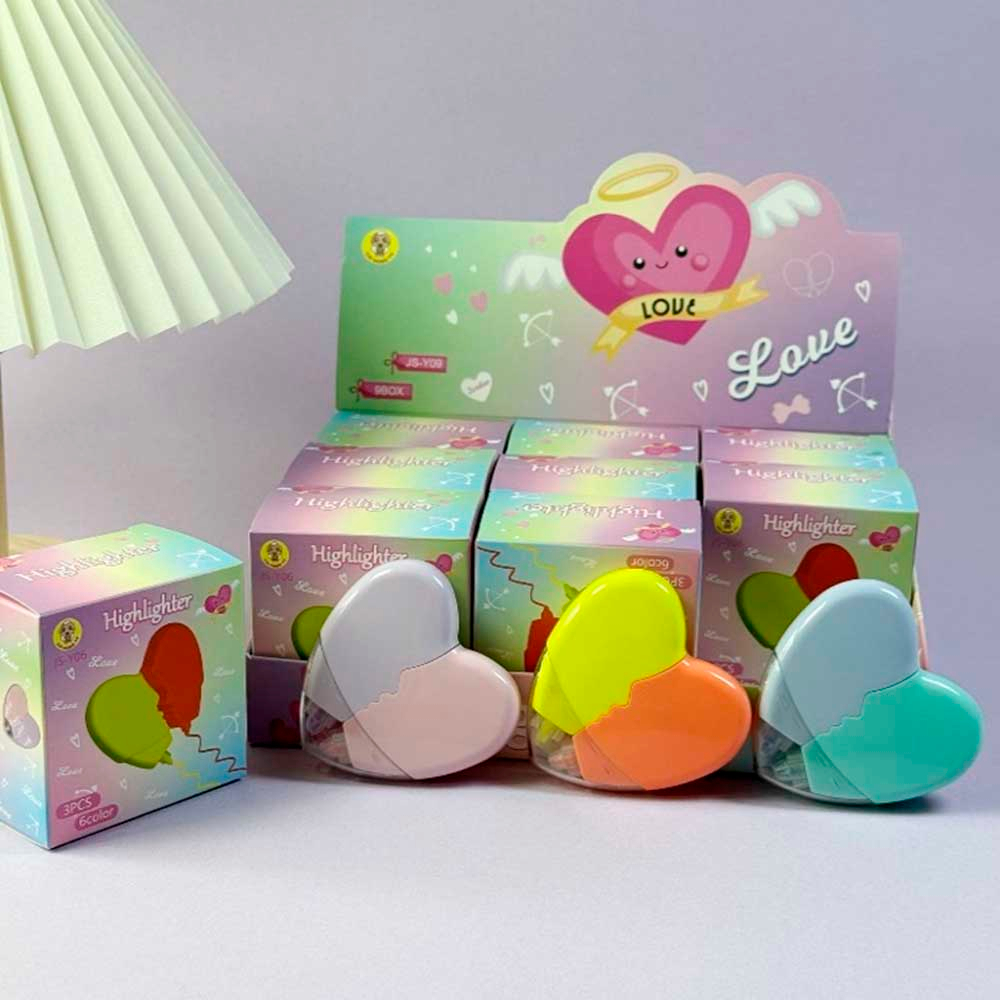 Текстовыделитель (6шт) Сердце