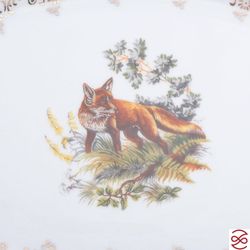 Блюдо овальное Repast Охота зеленая Мария-тереза 29 см