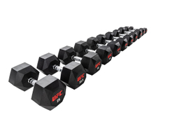 Комплект обрезиненных октагональных гантелей 5 пар от 10 до 20кг UFC Octagon Dumbbell