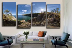 Модульная картина "Голубая бухта"