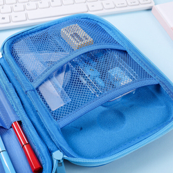 Пенал Единорог школьный в школу для девочек с 3д рисунком на молнии,  розовый