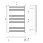 Полотенцесушитель ЛАРИС БОНД П7 500х800 белый матовый (с комплектом вентилей)