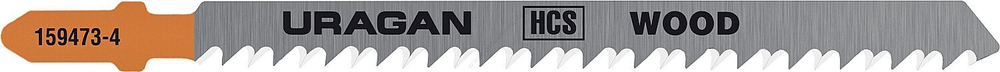 URAGAN T301CD, T-хвост., по дереву, HCS, шаг 4мм, 100мм, 2шт., Полотна для лобзика (159473-4)