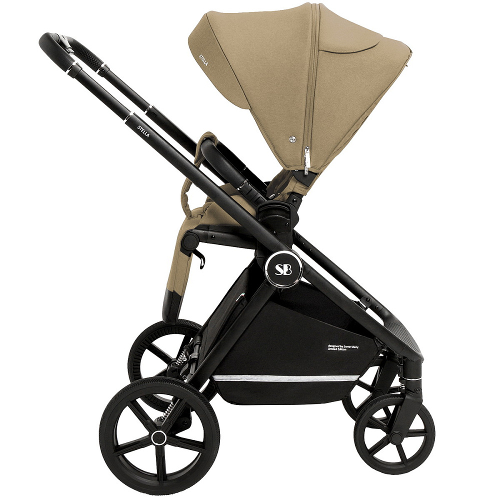 Коляска 4 в 1 Sweet Baby Stella + автокресло Elegante Plus с базой i-Size ISOFIX DK780 Beige