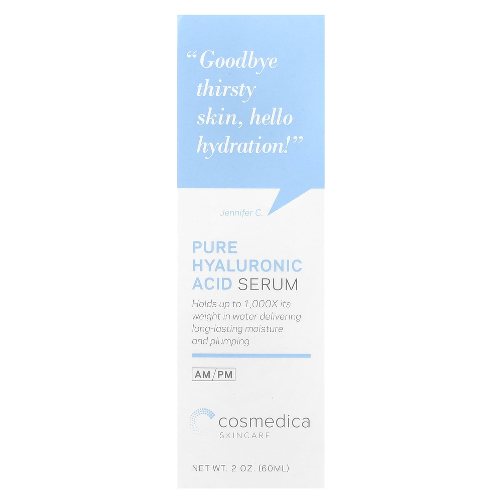 Cosmedica Skincare, Чистая сыворотка с гиалуроновой кислотой, 2 унции (60 мл)