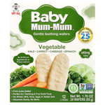 Hot Kid, Baby Mum-Mum®, мягкие галеты для прорезывания зубов, овощи, 12 пакетиков по 2 шт.