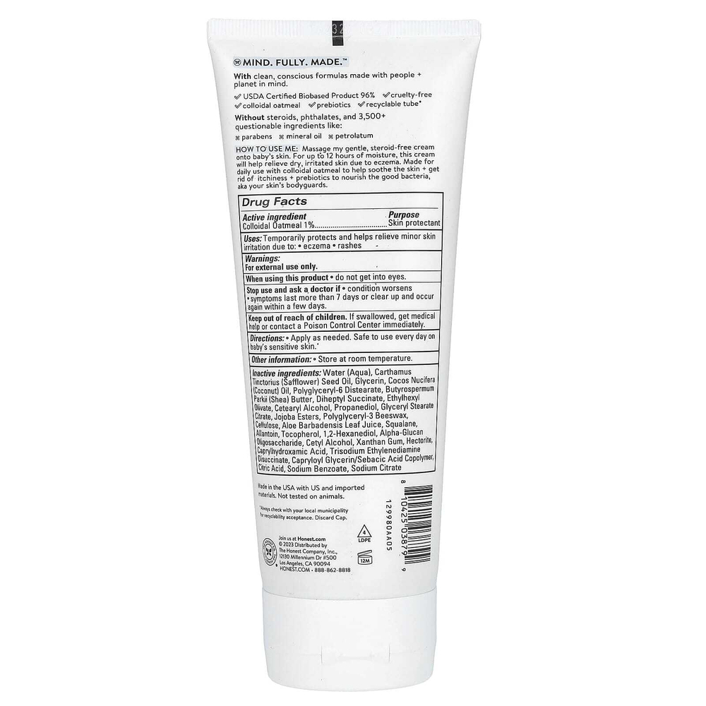 The Honest Company, Soothe, крем для снятия экземы, без отдушки, 207 мл (7 жидк. унций)