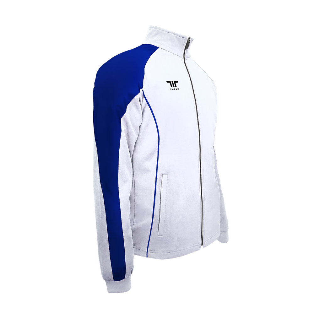 Куртка для спортивного костюма Tusah Warm Up бело-синяя
