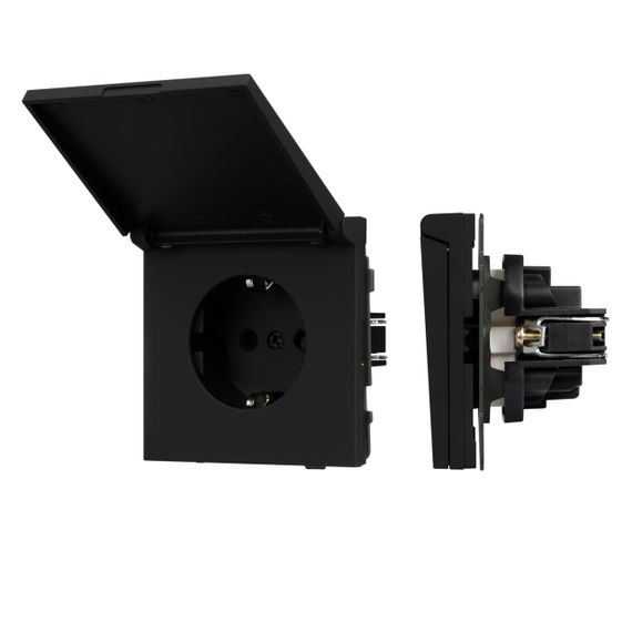 Механизм розетки влагозащищённый SCT-TENDO-MCP-SFPL-BK (230V, 16A) Arlight 054599