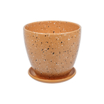 Керамический горшок Терраццо с подставкой, 1,4 л., Д135 Ш135 В130, терракотовый