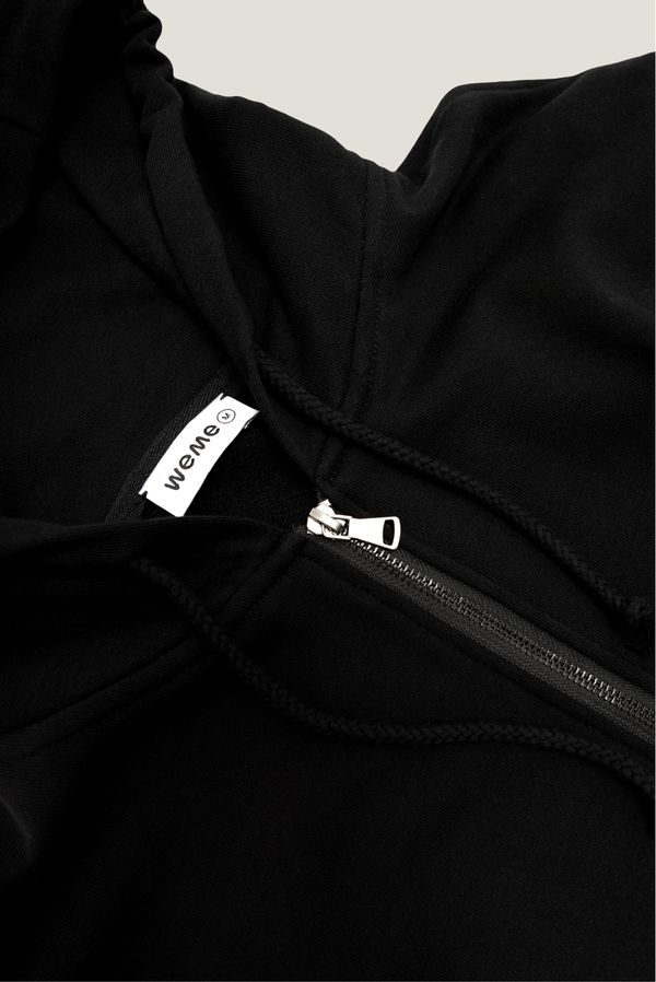 Худи на молнии Оверсайз черный - фото 9