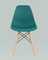 Eames Style DSW темно-бирюзовый пластик, стальной каркас, натуральный массив бука
