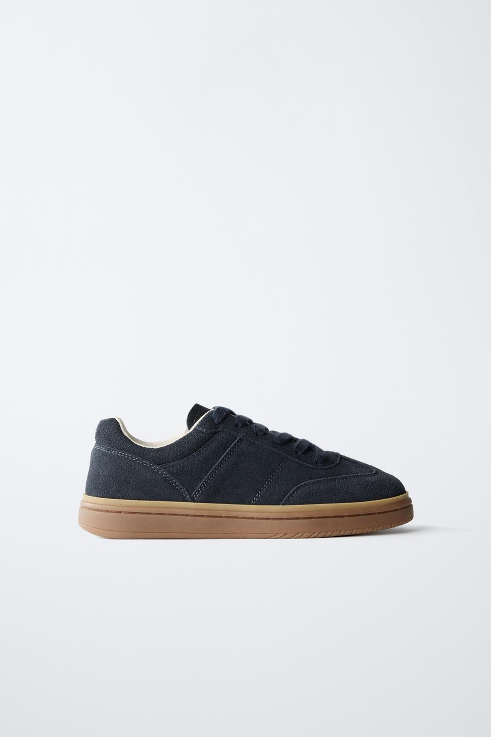 ZARA КОЖАНЫЕ КРОССОВКИ, МОРСКОЙ СИНИЙ