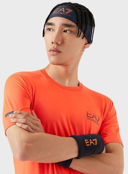 Теннисная бандана EA7 Unisex Woven Headband - night blue/orange