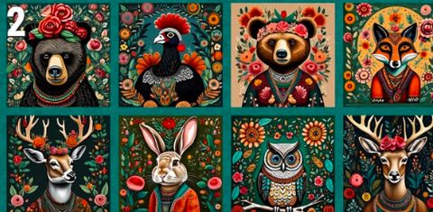 Панно - звери 2 (85+83,5)