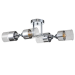 Светильник на штанге 4x60Вт E27, металл/стекло, хром