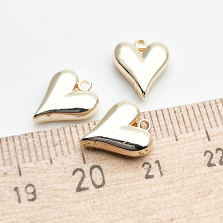 Подвеска Сердце, цвет золото, размер 12*10 мм, цена за 1 шт