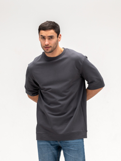 Футболка мужская плотная. Графит