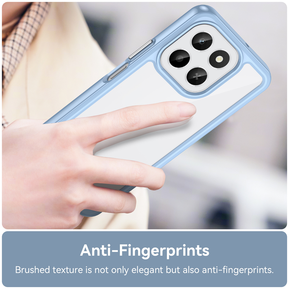 Противоударный чехол с синими боковыми рамками для смартфона Honor X6C