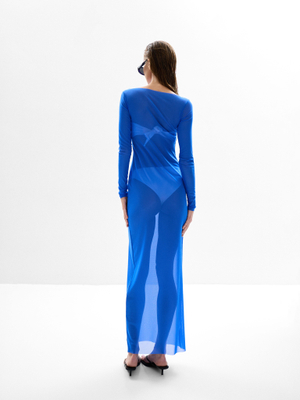 №044 Платье-сетка (синий)