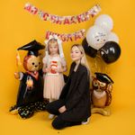 Шар 3D (48''/122 см) Фигура на подставке, Медвежонок Выпускник, 1 шт. в уп.