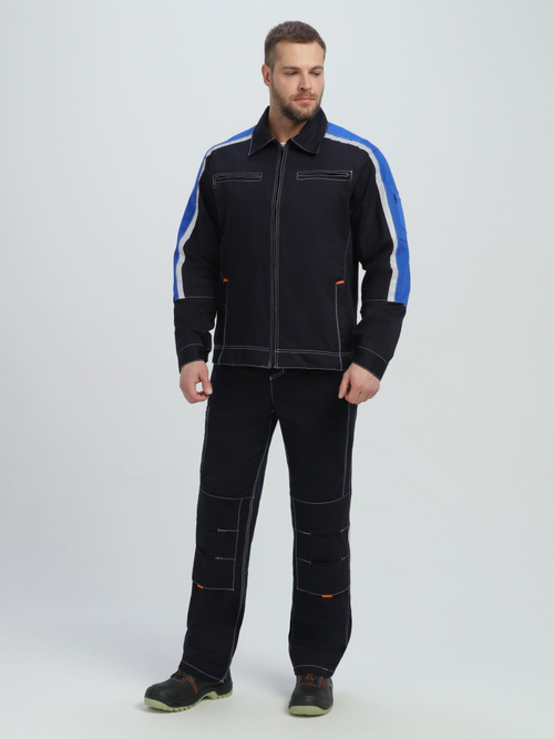 Костюм Джет IMP (тк.Саржа,320) п/к, т.синий/васильковый