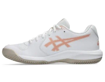 Женские Кроссовки теннисные Asics Gel-Dedicate 9 Clay - white/cantaloupe