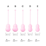 Набор из 5 розовых вагинальных шариков 1,9-3,5см ToyFa Flovetta Tulips 457710