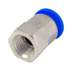 Фитинг для пластиковых трубок 12мм с внутренней резьбой 1/4'' Forsage F-SPCF12-02