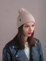 Шапка вязаная весенняя/осенняя МУЛА(Сандал)