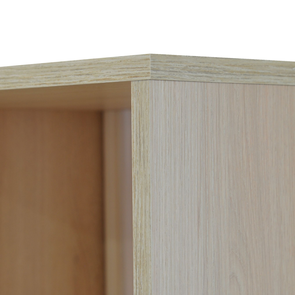 Дизайнерский книжный шкаф-стеллаж Ола на ножках, 150х80х35 см, ЛДСП/сосна