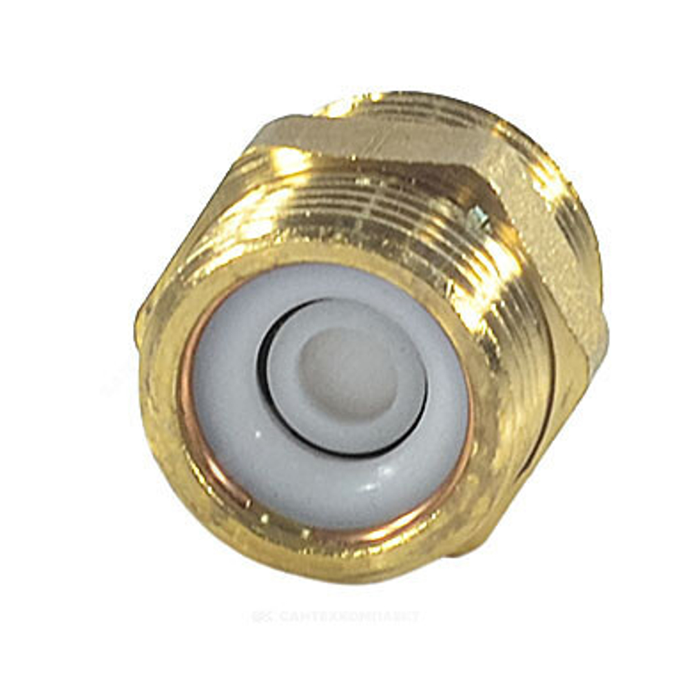 Ниппель латунь Ду 20 (3/4") со встроенным обратным клапаном НР R189V Giacomini R189VY004