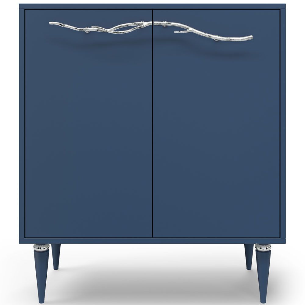 Комод Арт Колор matte Классик Сильвер с 2 полками Королевский синий матовый