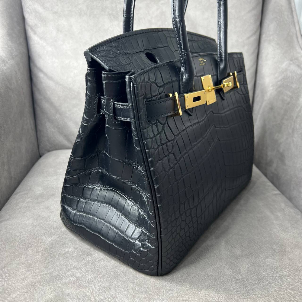 Сумка Hermes из кожи крокодила 25 см