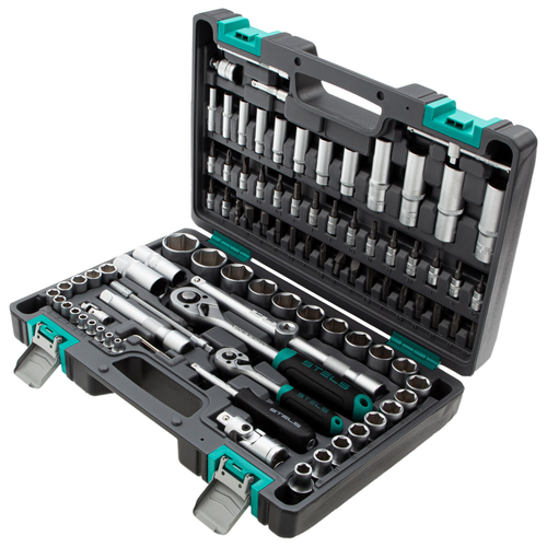 14106 Набор инструментов, 1/2", 1/4", CrV, 94 предм.// Stels