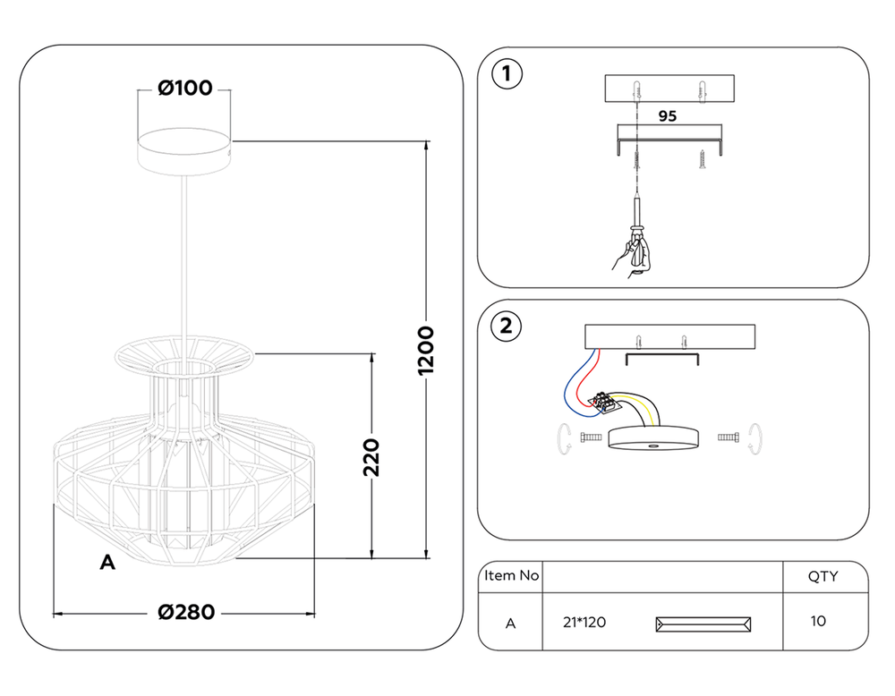 Ambrella Подвесной светильник в стиле лофт Loft TR5850
