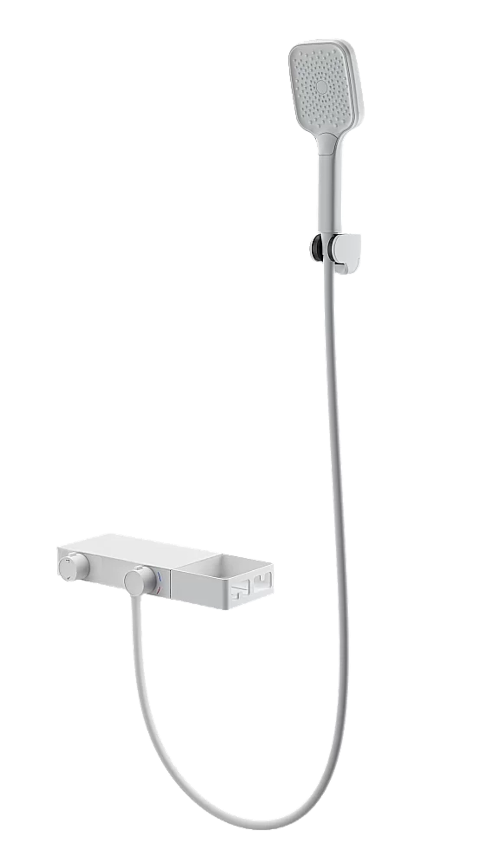 Смеситель для ванны с душем и термостатом WONZON & WOGHAND Shelf WW-B2551-MW белый матовый