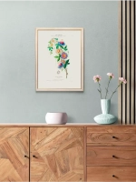 Постер настенный в багетной раме "Ботаника" 42*32 см