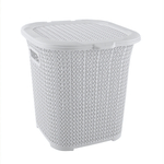 Многофункциональная корзина вязанный узор 15 лт белый