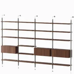 Стеллаж Unors 344х225 см, орех